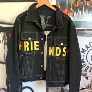 V-lone denim jacket black/yellow